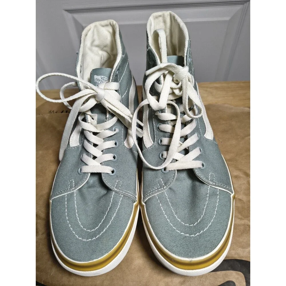 Vans Sk8 Hi Tapered Stacked Platform Shoe Sneaker Green Milieu Gum Sz Men 8/W9.5